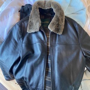 Vintage Canadian made real leather Danier coat